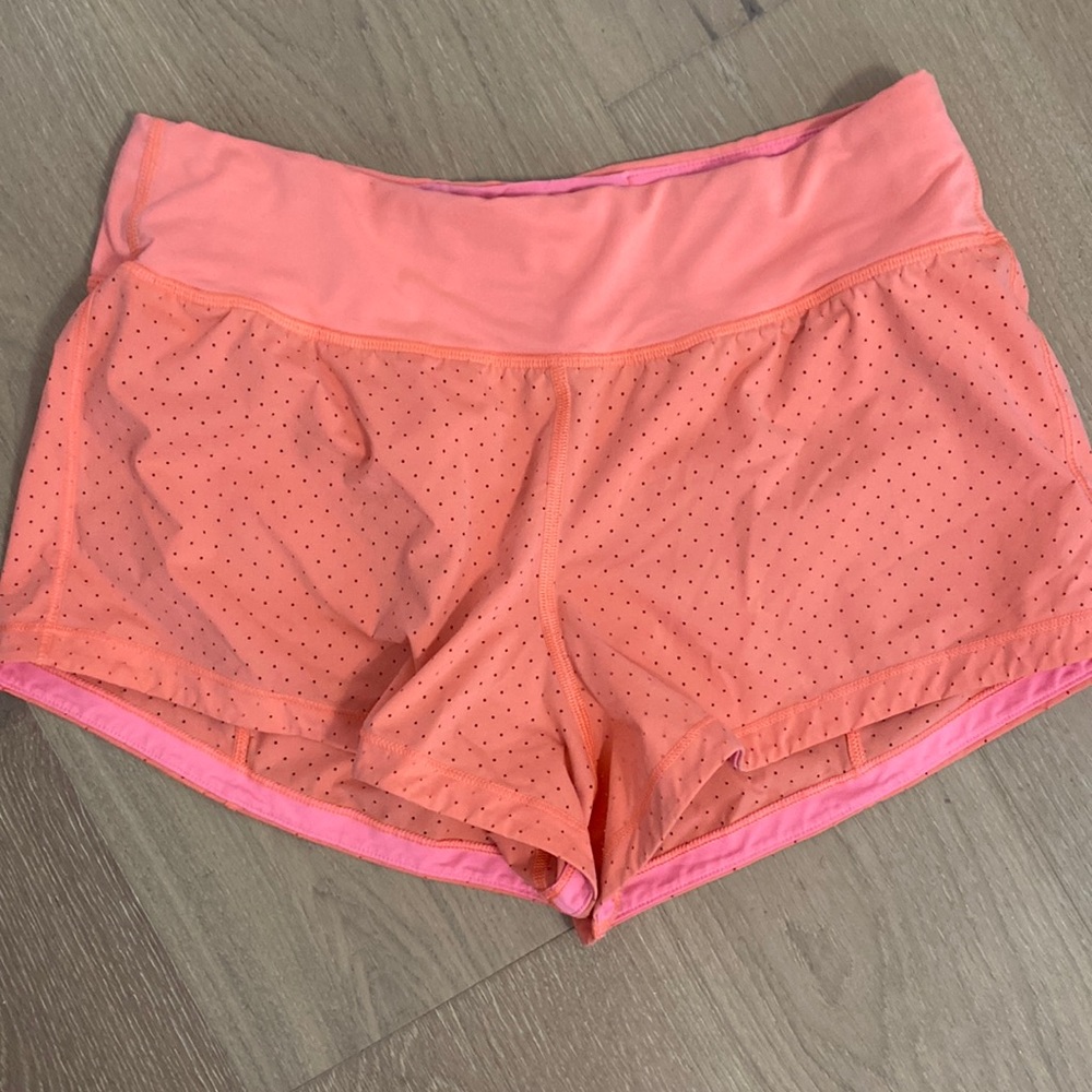Lululemon shorts , peach, size 8
